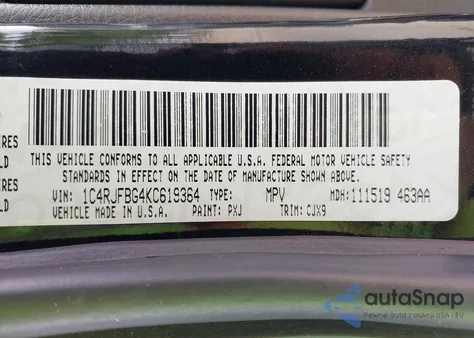 2019 Jeep Grand Cherokee Limited 4X4 from USA, damaged, VIN 1C4RJFBG4KC619364